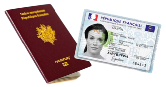image représentant une photo d'un passeport et d'une carte d'identité